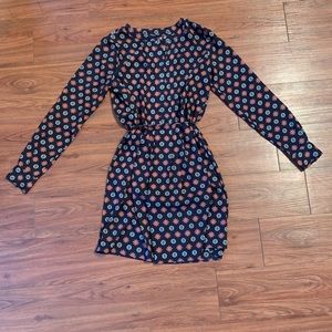 Loft long sleeve button-down dress